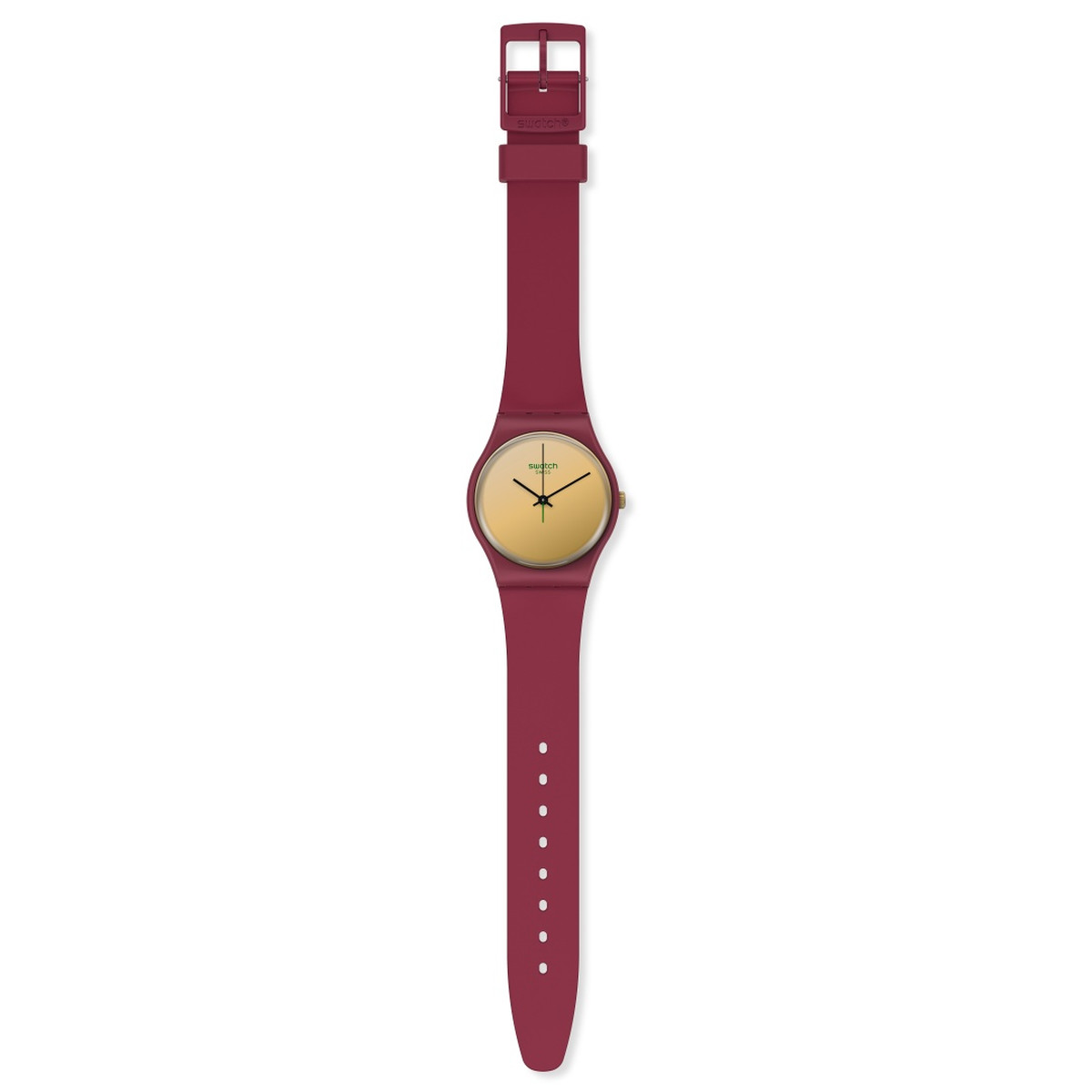 Montre Swatch mixte plastique rouge
