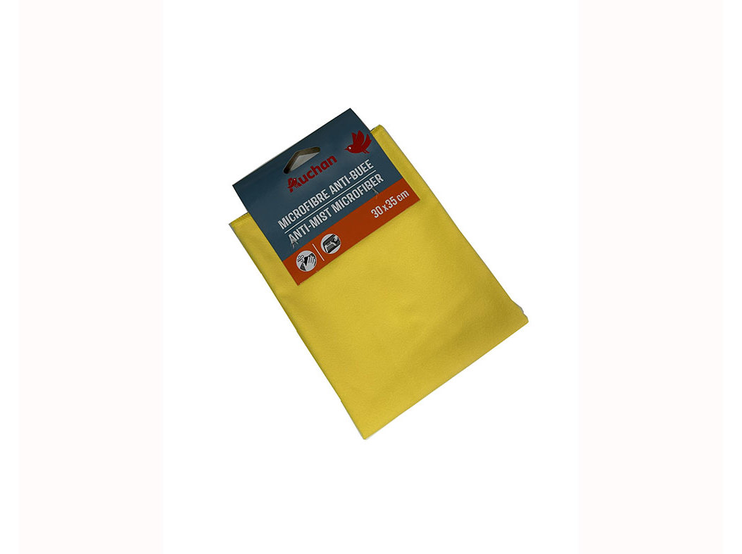 PANO MICROFIBRA AUCHAN PARA VIDROS AMARELO
