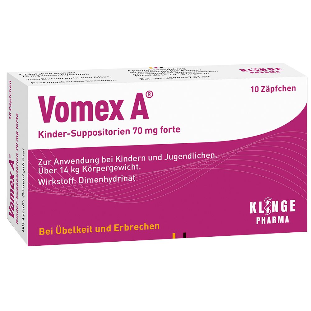 Vomex A forte 70 mg Kindersuppositorien