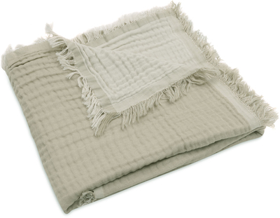 Jollein Musselinteppe Fringe, Olive Green/Ivory