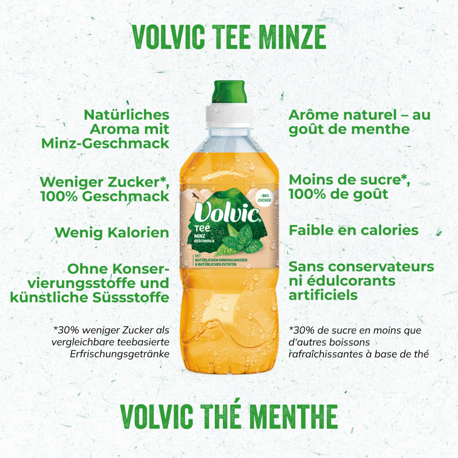 Volvic Grüntee mit Minzgeschmack 6x75cl -450cl
