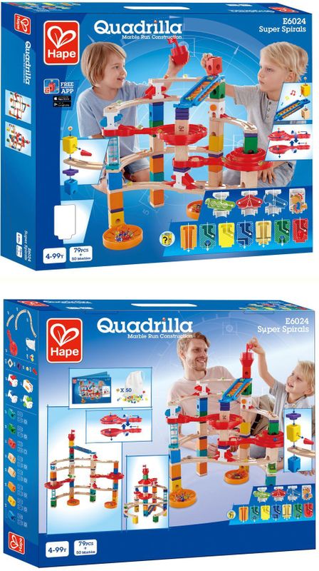 Hape Quadrilla knikkerbaan Super spirals
