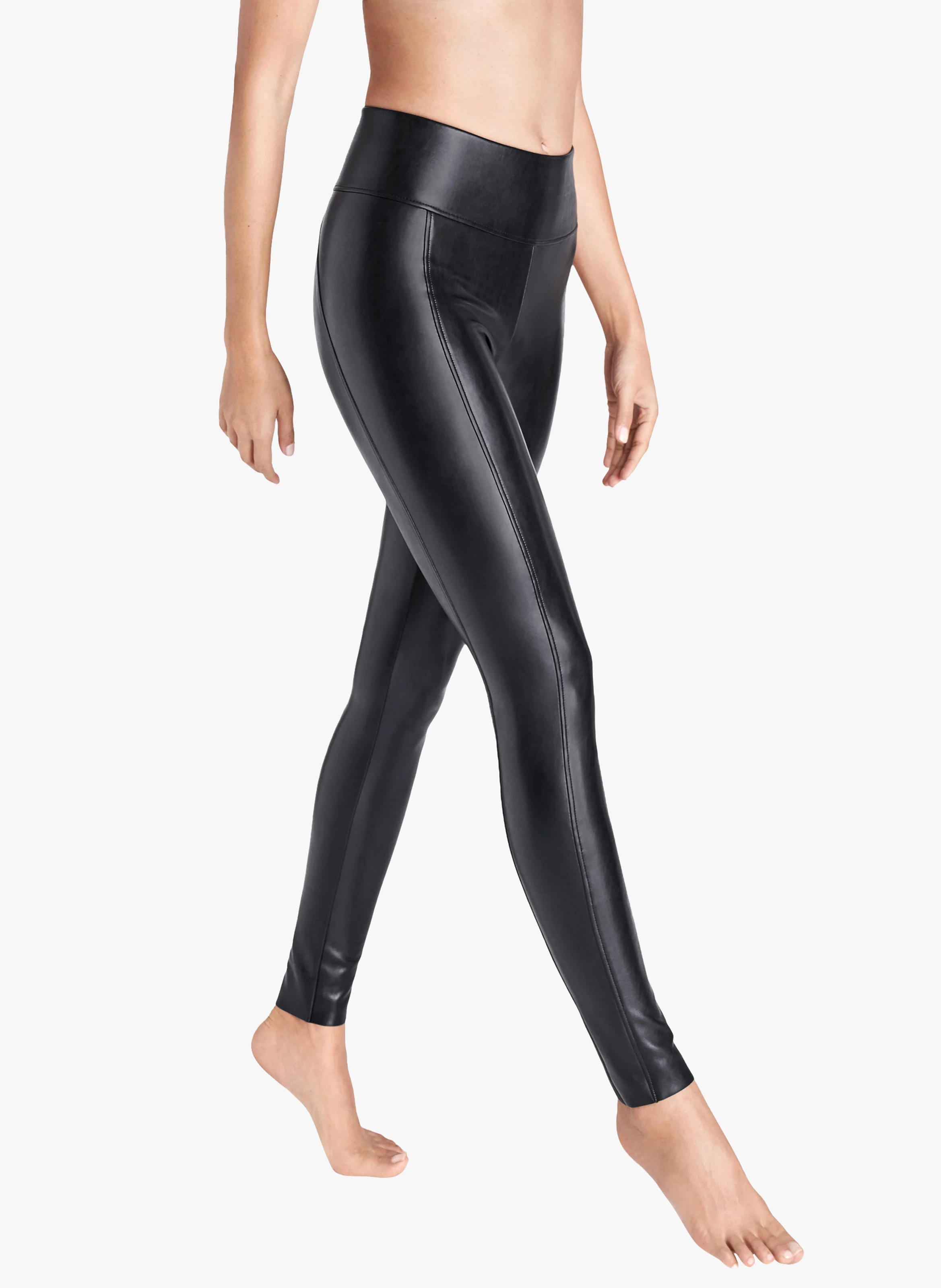 Edie Forming Leggings - Leggings en cuir vegan | Noir
