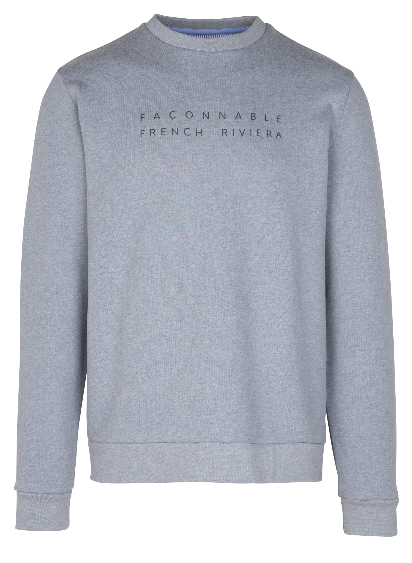 Sweat ample sérigraphié en coton| Bleu