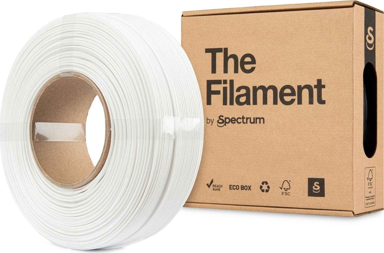 The Filament  ReFill PETG Lite White, 1,75 mm / 1000 g    Technisches PETG ohne Spule für zuverlässige Alltagseinsätze in White