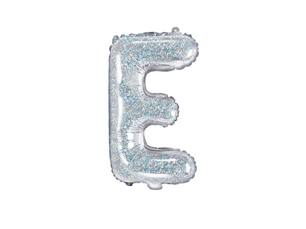 Folie Ballon Letter E Holografisch Leeg 35cm