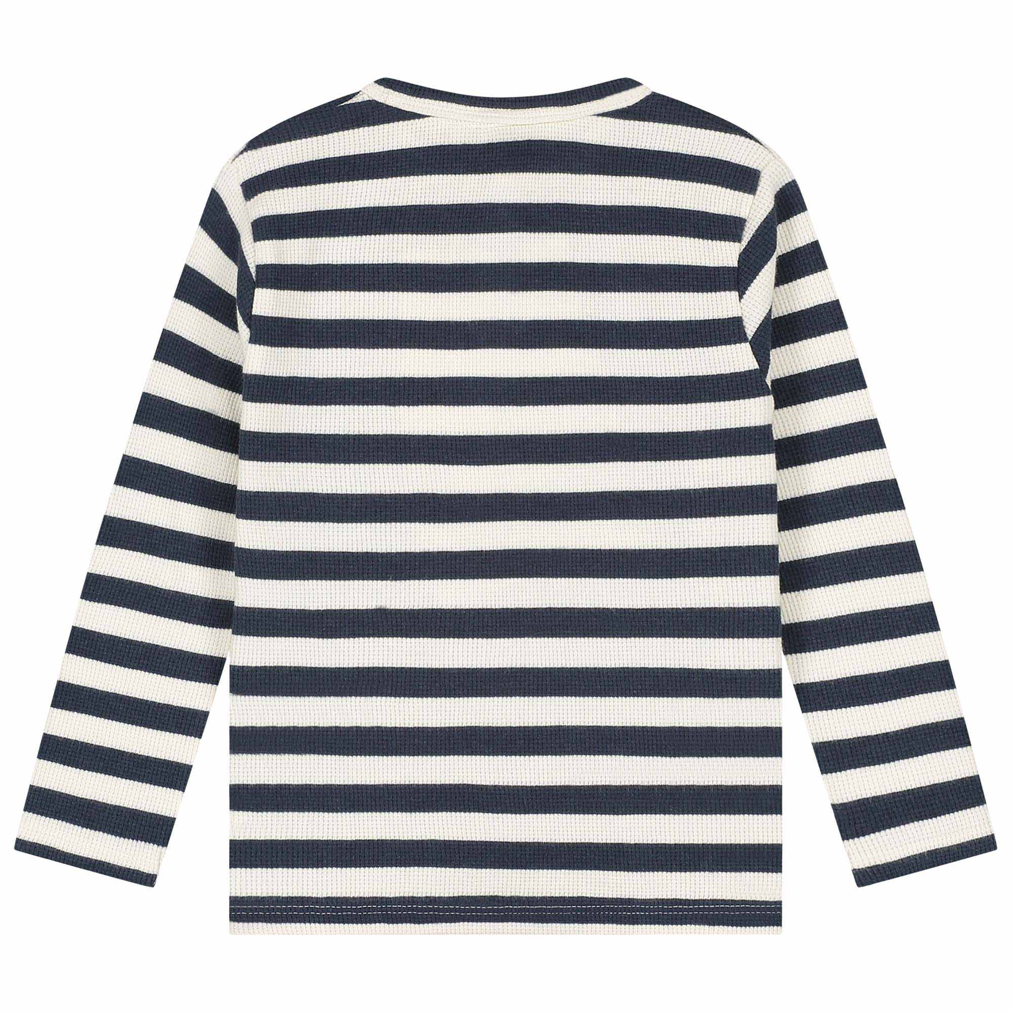 Prénatal baby shirt lange mouwen strepen blauw