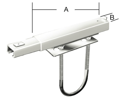 Radiatorbeugel B 35 x D 190 mm wit