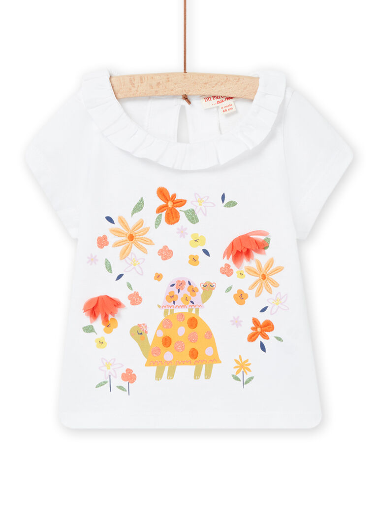 T-shirt blanc bébé fille