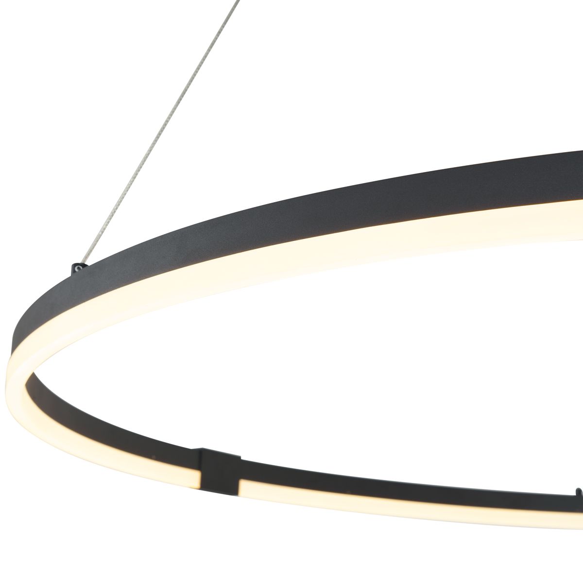 Design hanglamp zwart 120cm incl. LED 3-staps dimbaar - Anello