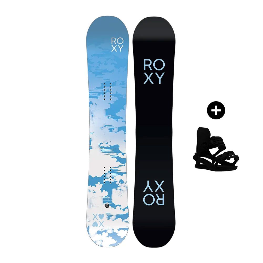 Roxy XOXO PRO 2023 - Pack snowboard freestyle Femme blue/white/black