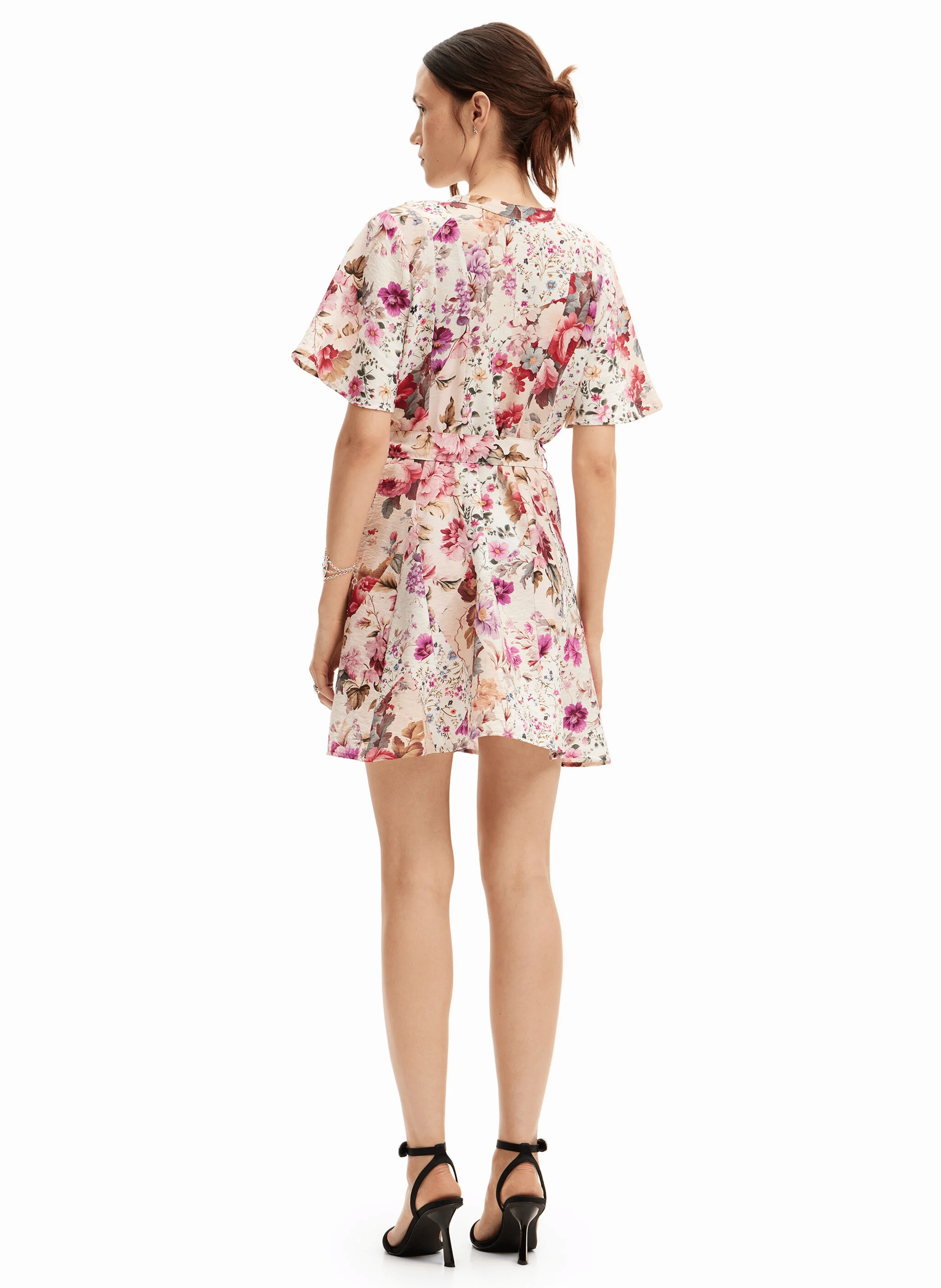 Robe chemise courte imprimée| Multicolore