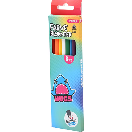 Danpen junior farveblyanter solid 8-pak