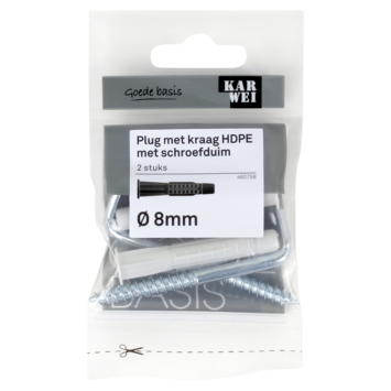 KARWEI kraagplug 8x50mm schr.duim 6x65mm 2ST