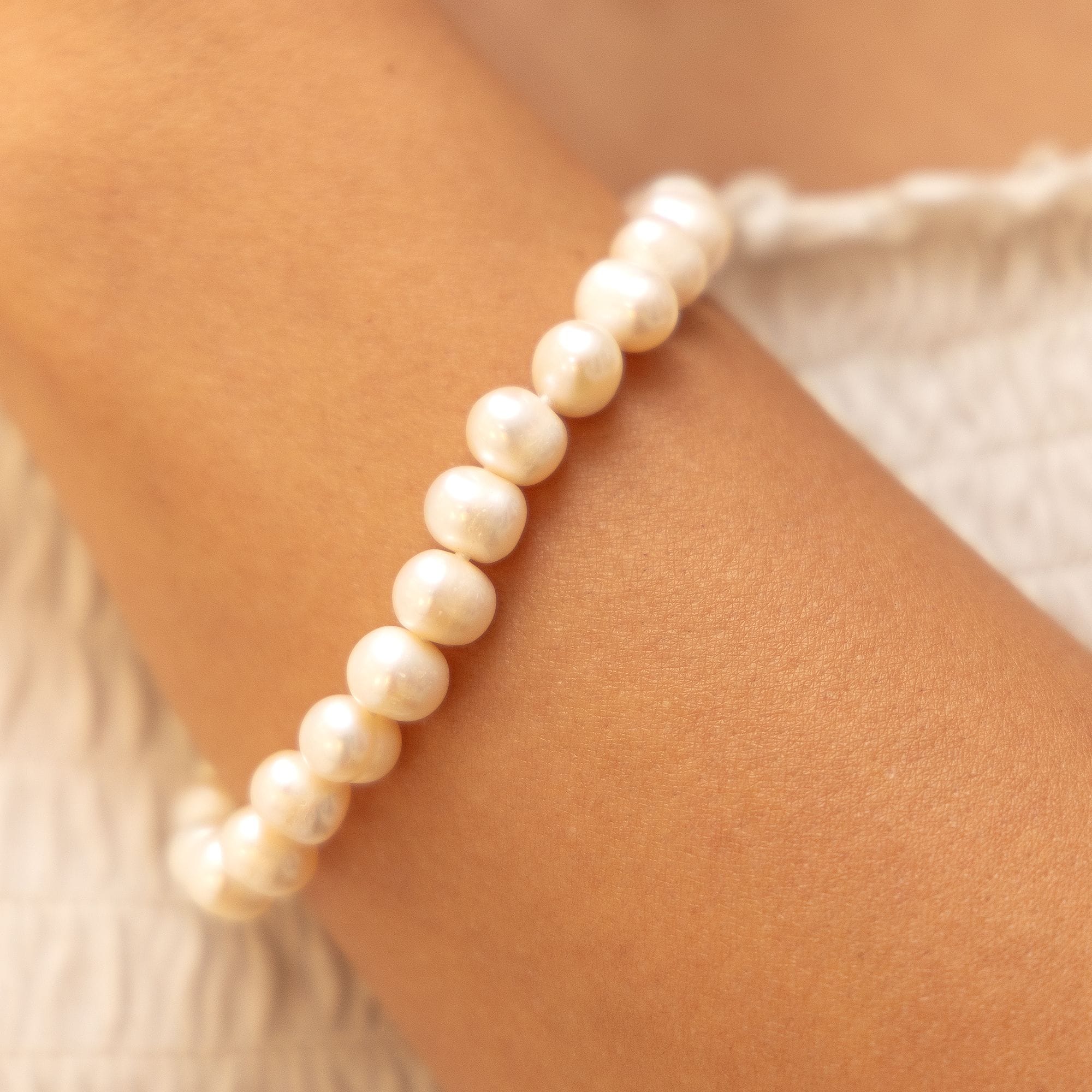 Fascination by Ellen K. Armband Gold 333 Perle weiß 7-7,5mm