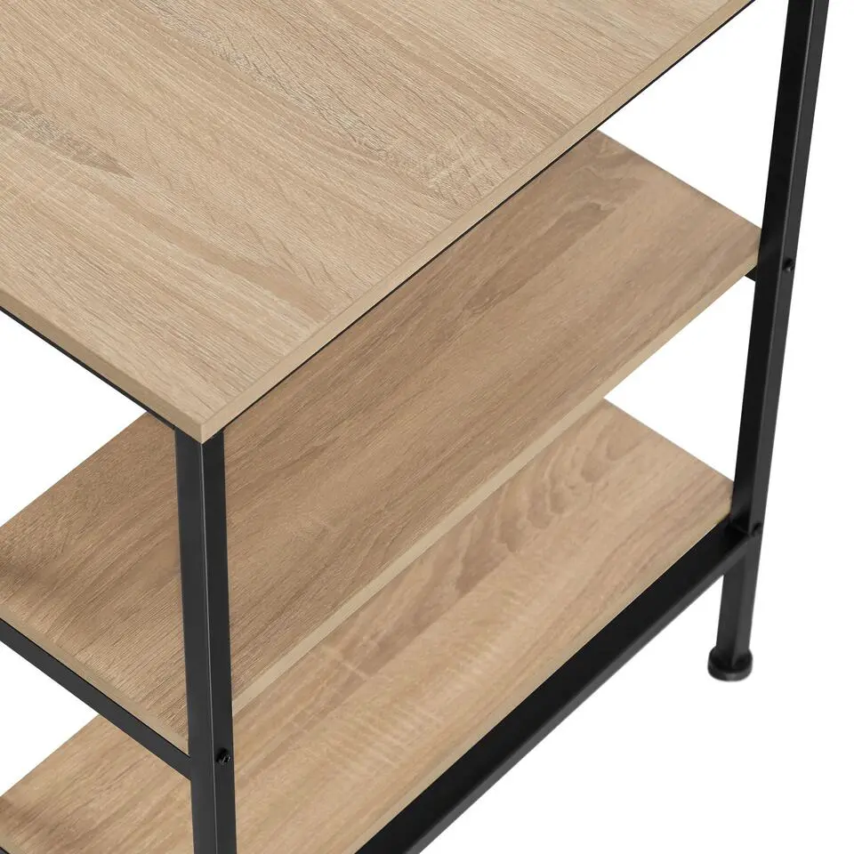 tectake Bureau Canton 120x60x75,5cm, Industrieel Licht Hout, Eiken Sonoma
