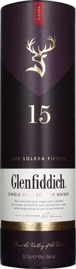 GLENFIDDICH 15 YEARS SOLERA RESERVA 70CL