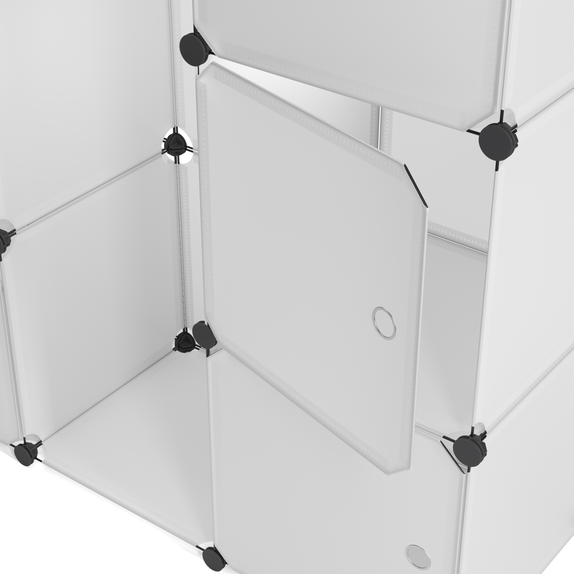 Kleiderschrank Steckregal transparent 12 Boxen