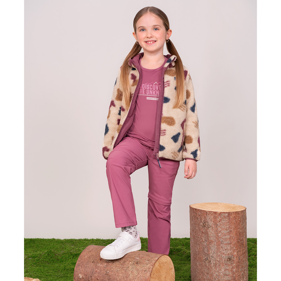 Topolino Mädchen Trekking-Hose mit Zippertasche beere