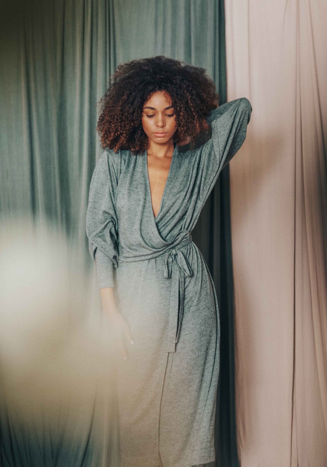 Cossac Wickel-Kleid Wrap Dress Sage Green
