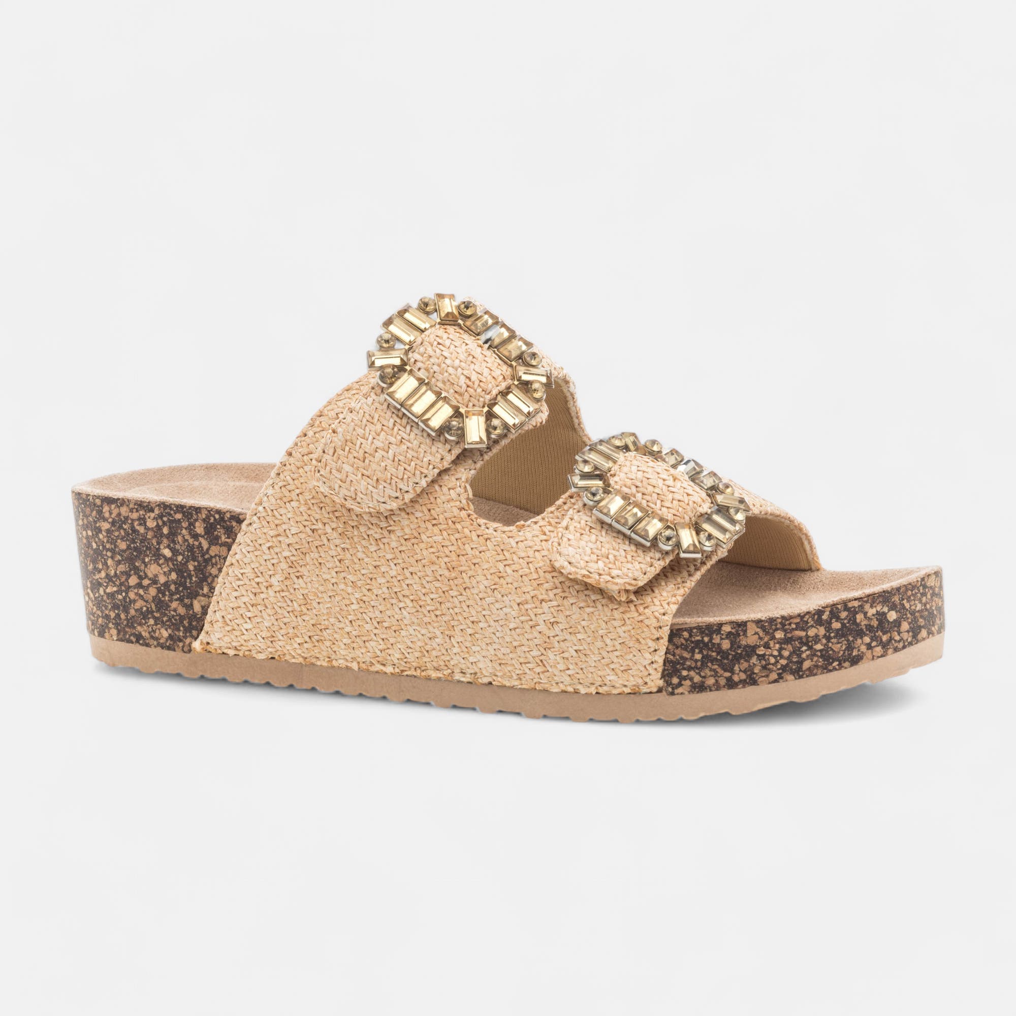 Mules semelle liège Femme beige
