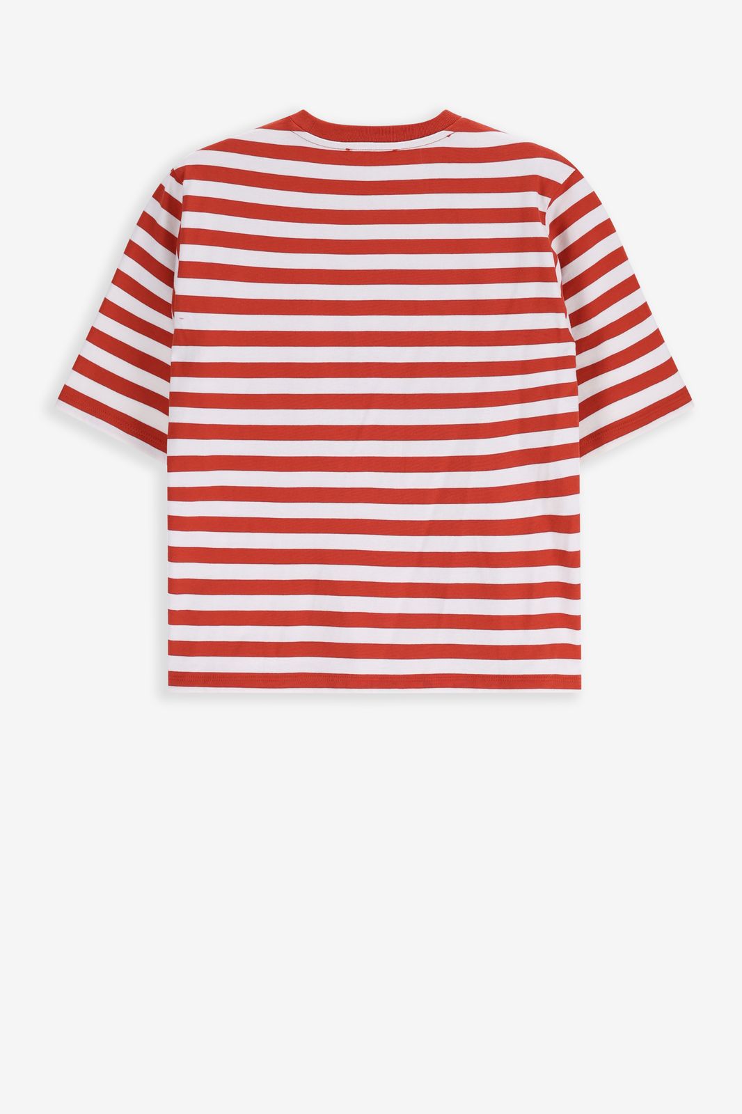 Rood met wit gestreept T-shirt