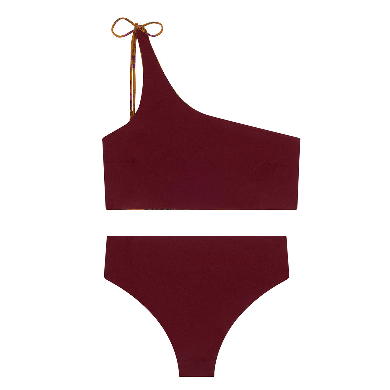 Wild Maillot de bain 2 pièces Island caramel/bordeaux
