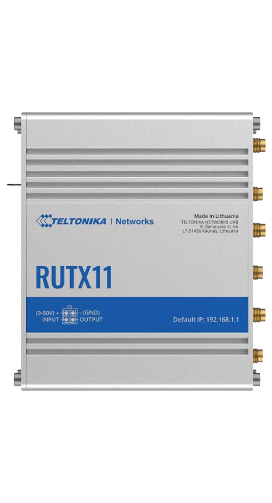 Teltonika DSL/WLAN Module RUTX11 Industrieller Mobilfunk-Router Silber