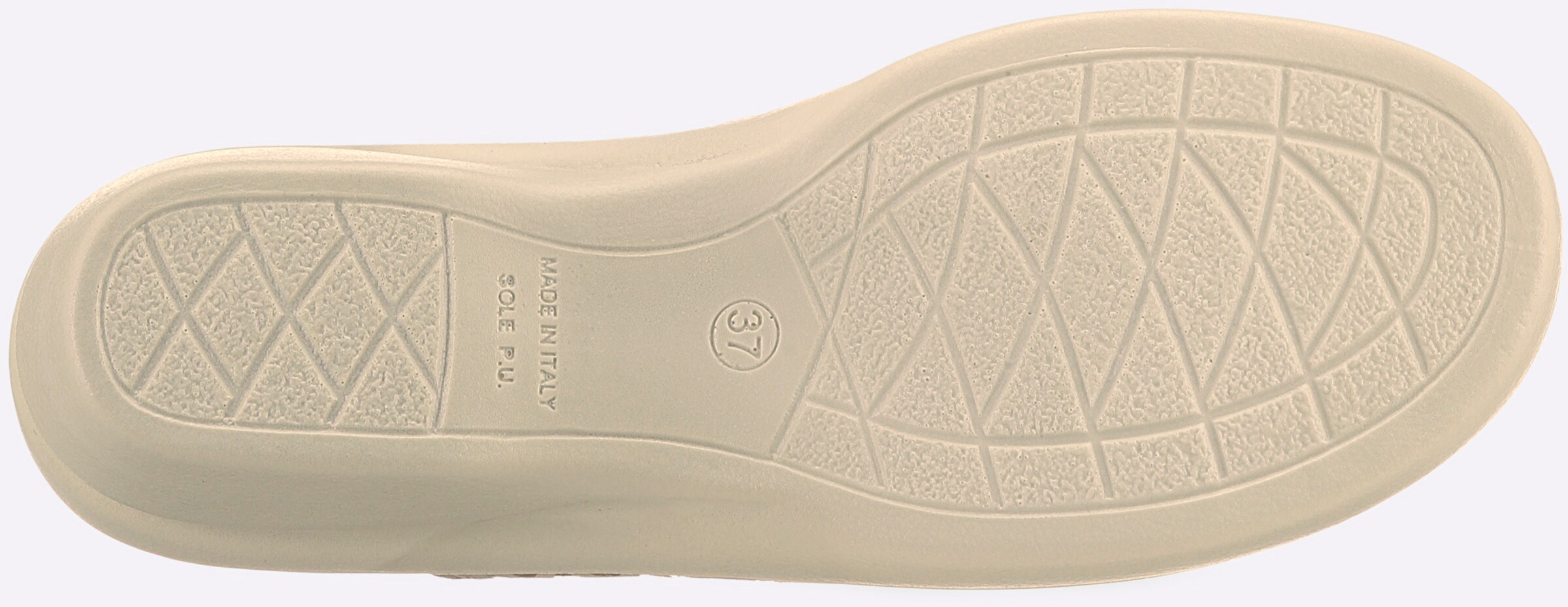 airsoft comfort+ Pantolette in beige-gemustert