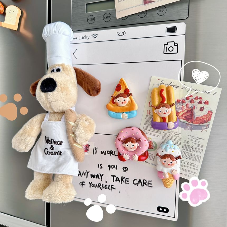 Indus - Food Girl Hars Koelkastmagneet (Diverse Ontwerpen) / Set