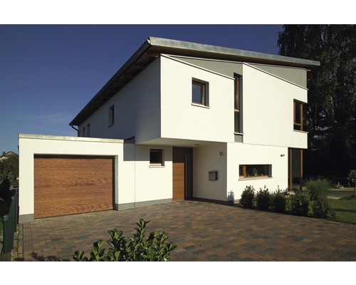 ARON Classic Garagedeur Sectionaaldeur 3000x2125 mm gouden eik incl. garagedeuropener, 2-knops afstandsbediening RSC2