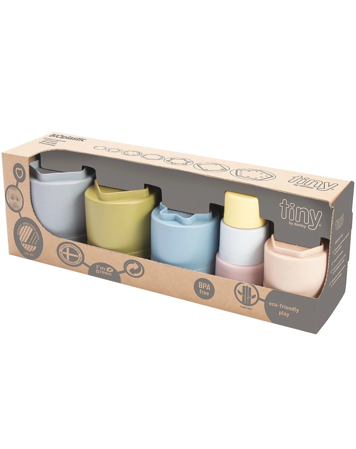 Stapelbecher TINY BIO 7-teilig in bunt