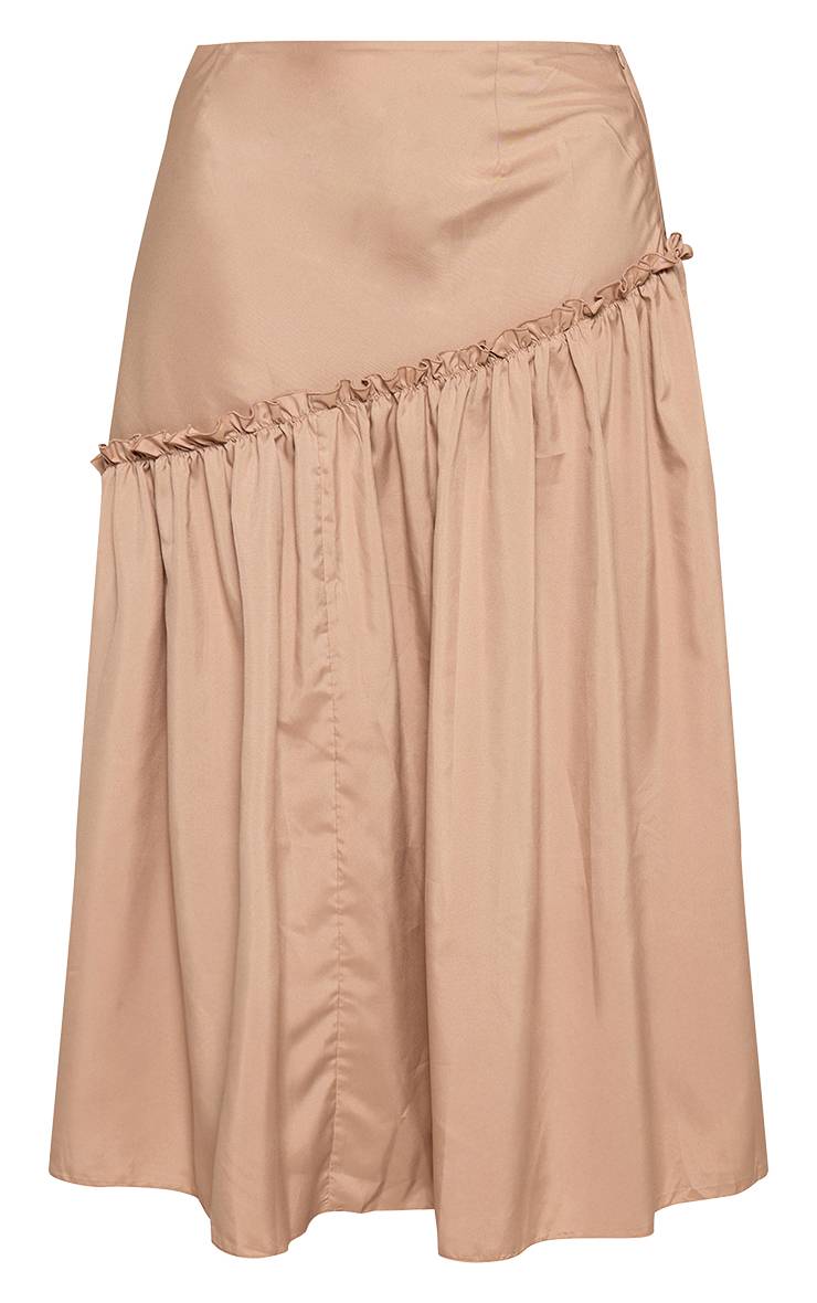 Avoine Jupe Maxi Grande Taille À Ourlet Asymétrique
