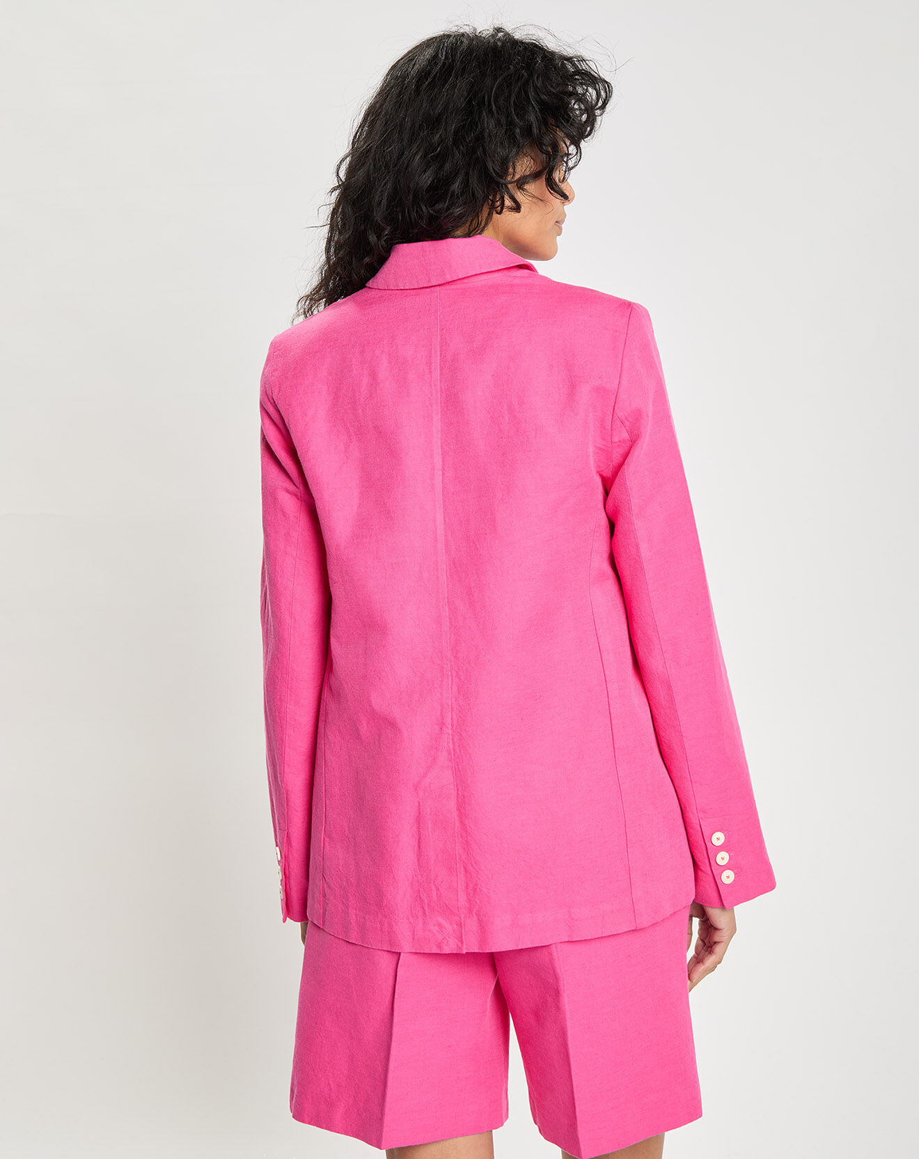 Tommy Hilfiger Blazer en Lin mélangé rose