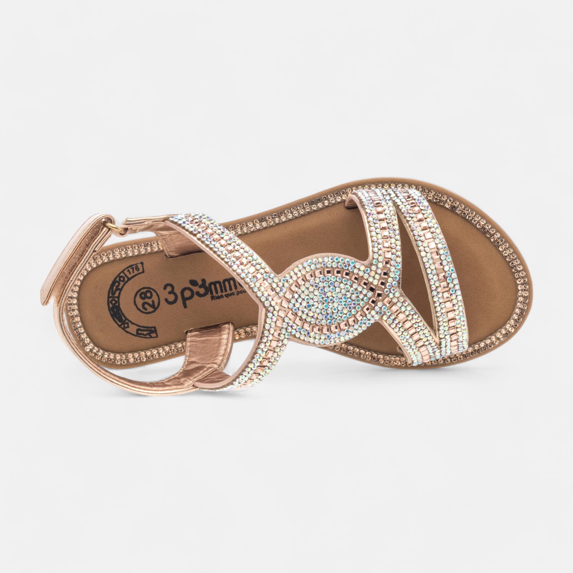 Nu-pieds Fille rose