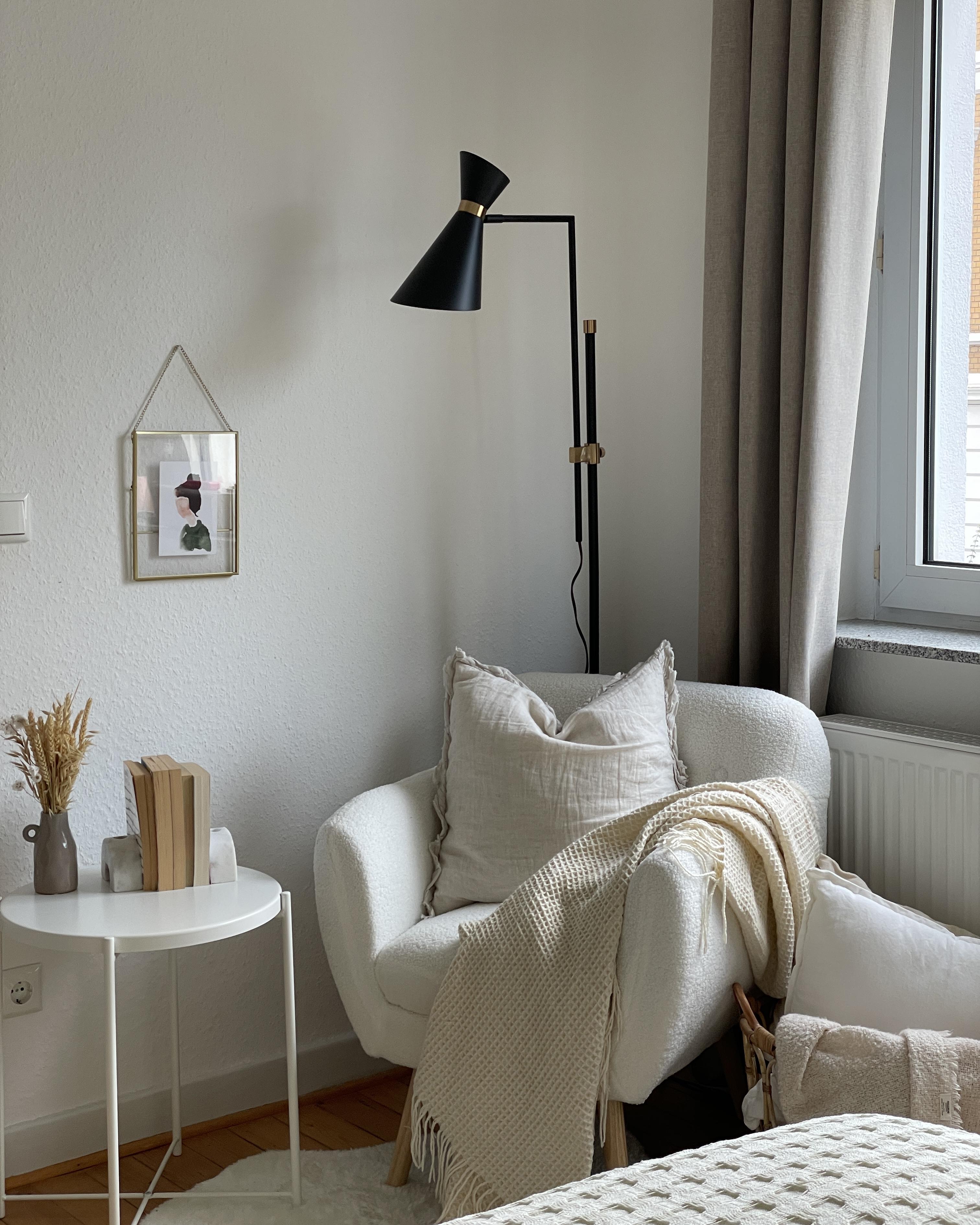 Fauteuil MELBY Bouclé Wit