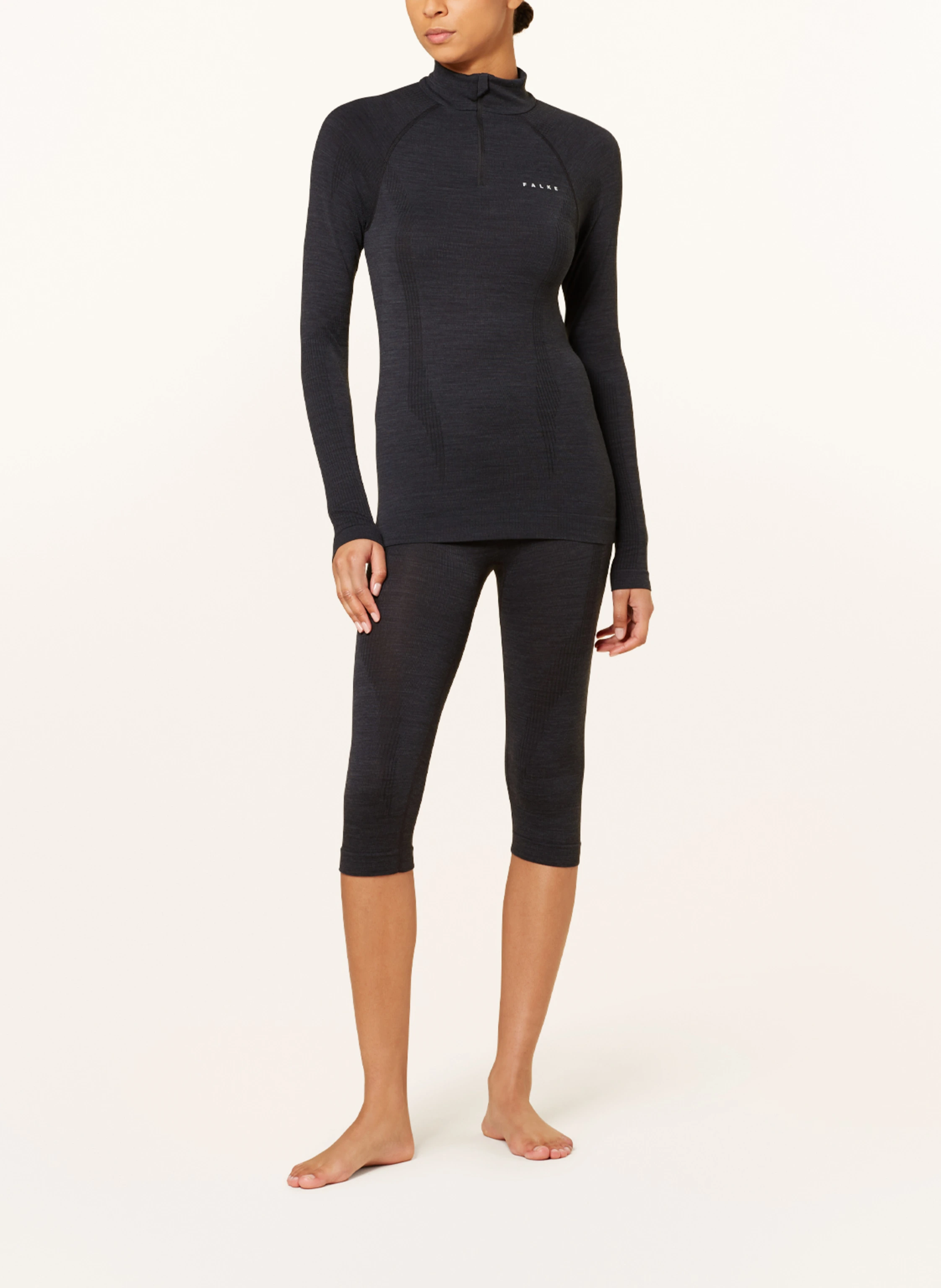 FALKE Funktionswäsche-Hose WOOL-TECH mit verkürzter Beinlänge