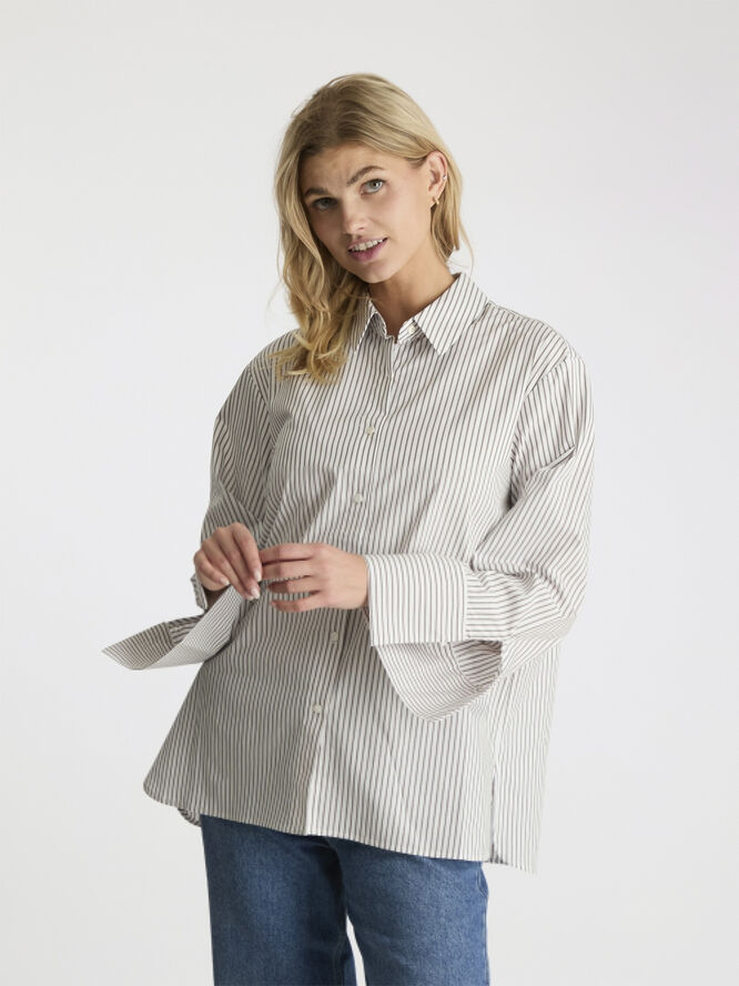 Neo Noir Dita Stripe Shirt Brown
