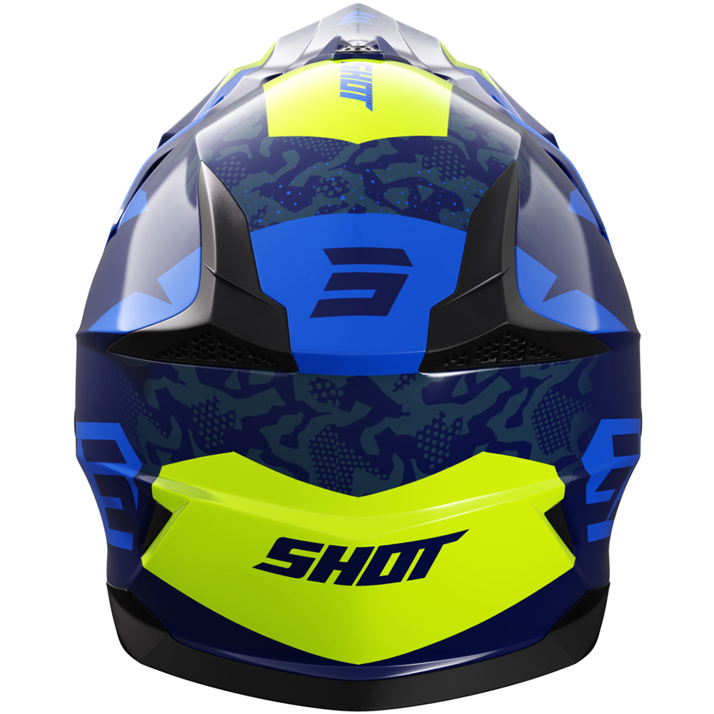 Shot - Casque enfant Pulse Kid Airfit Bleu / Jaune fluo / Brillant
