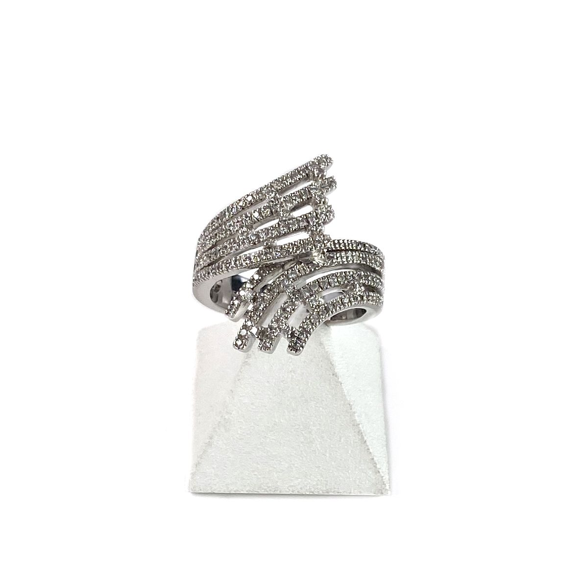 Bague d'occasion or blanc 750 diamants