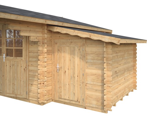 Palmako aanbouwschuur 163 x 235 cm, bruin gegrond