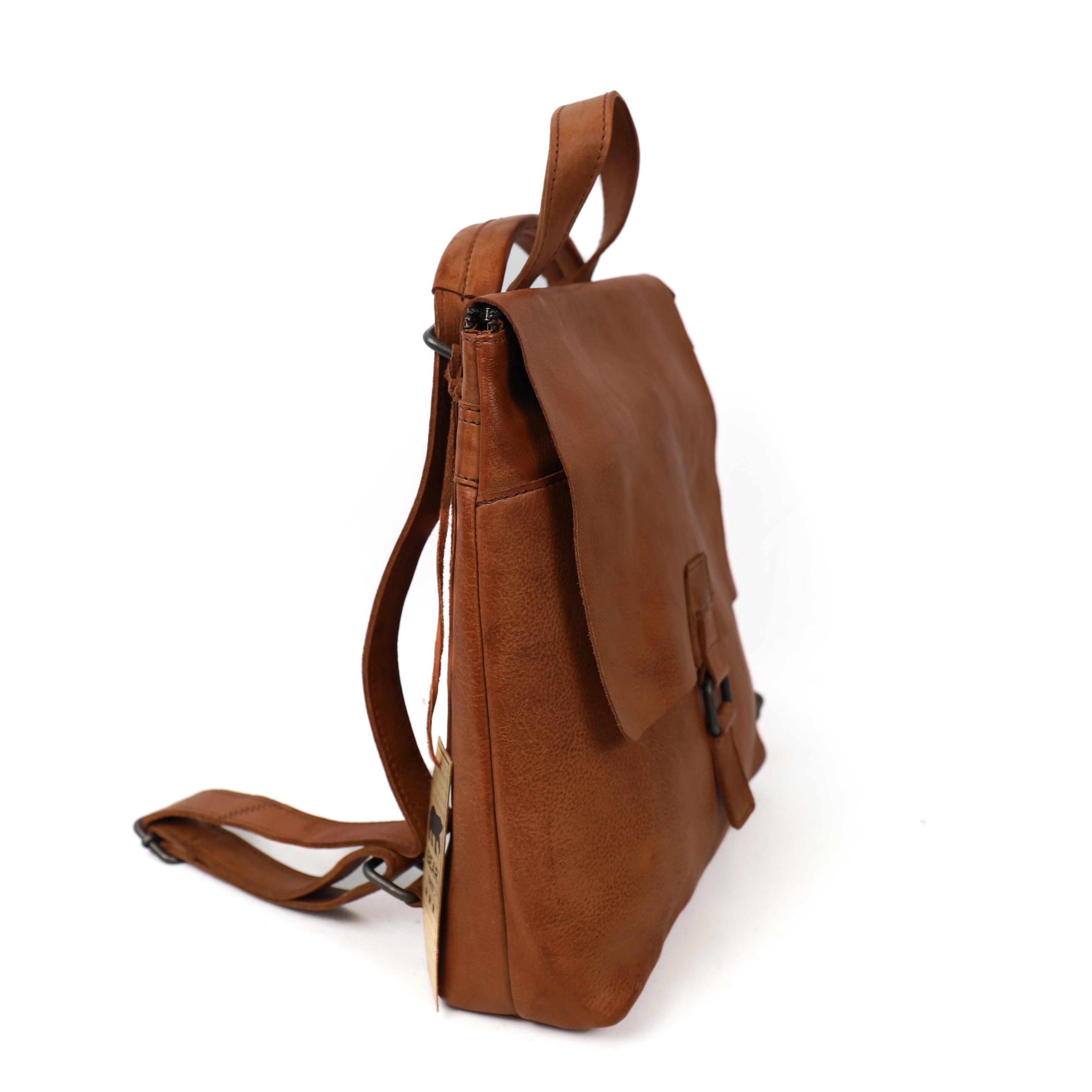 Rugzak/schoudertas 'Jesse' cognac Cognac