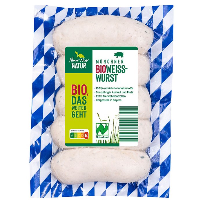 NUR NUR NATUR Bio-Münchner Weißwurst 250 g