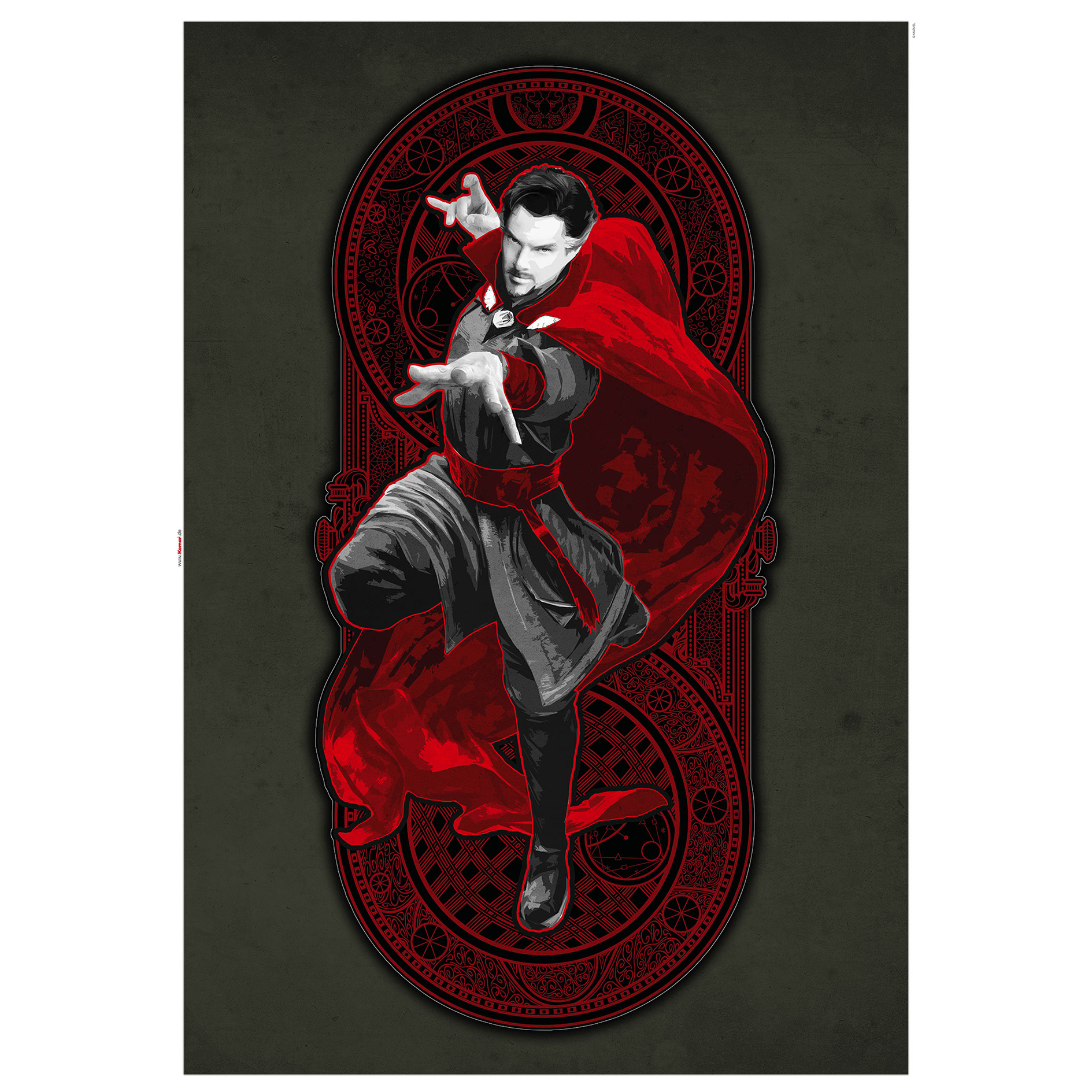 Wandtattoo DR.STRANGE 2 BADGE - bunt - 100x70 cm