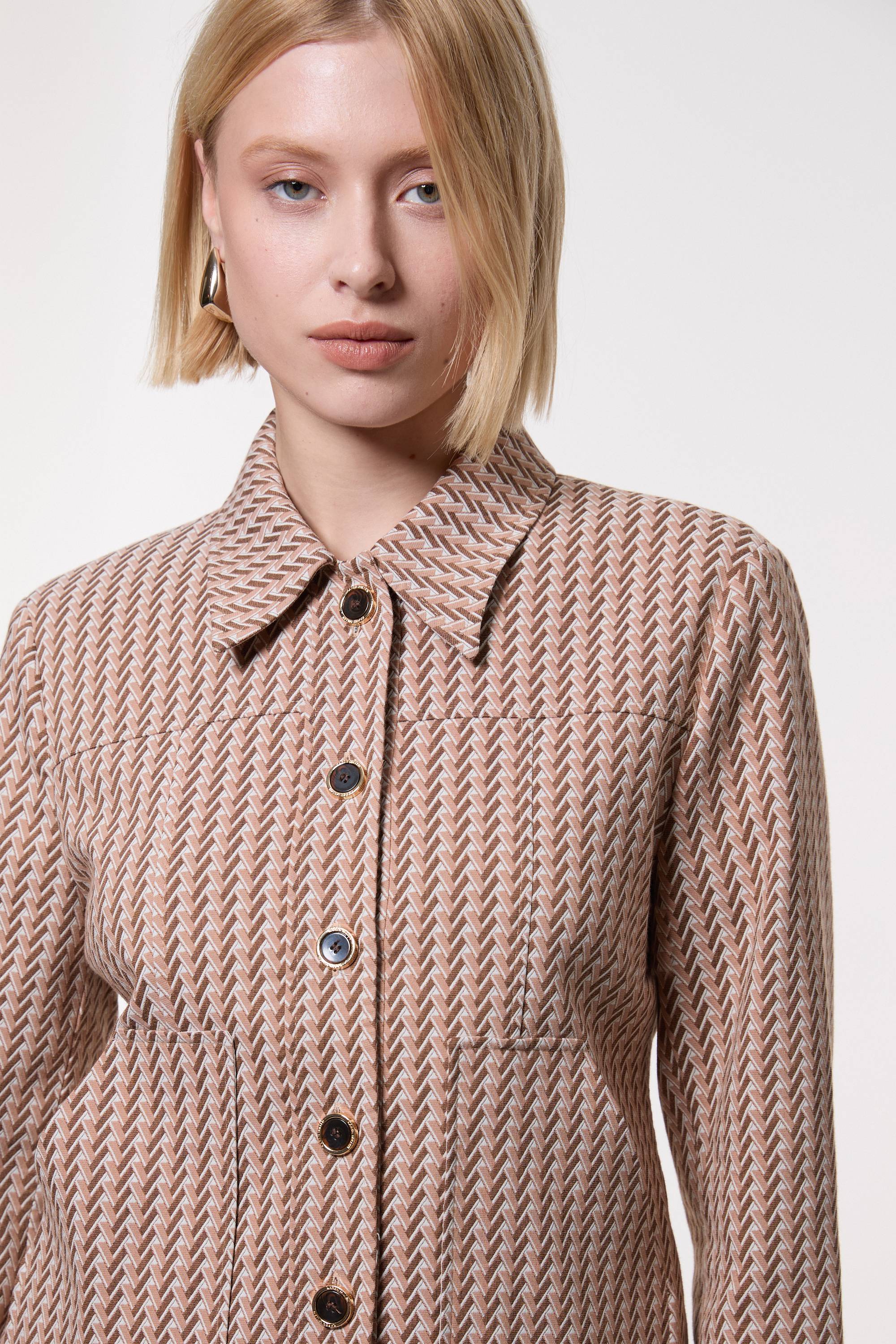 KarenMillen Blazer ajusté en jacquard à simple boutonnage