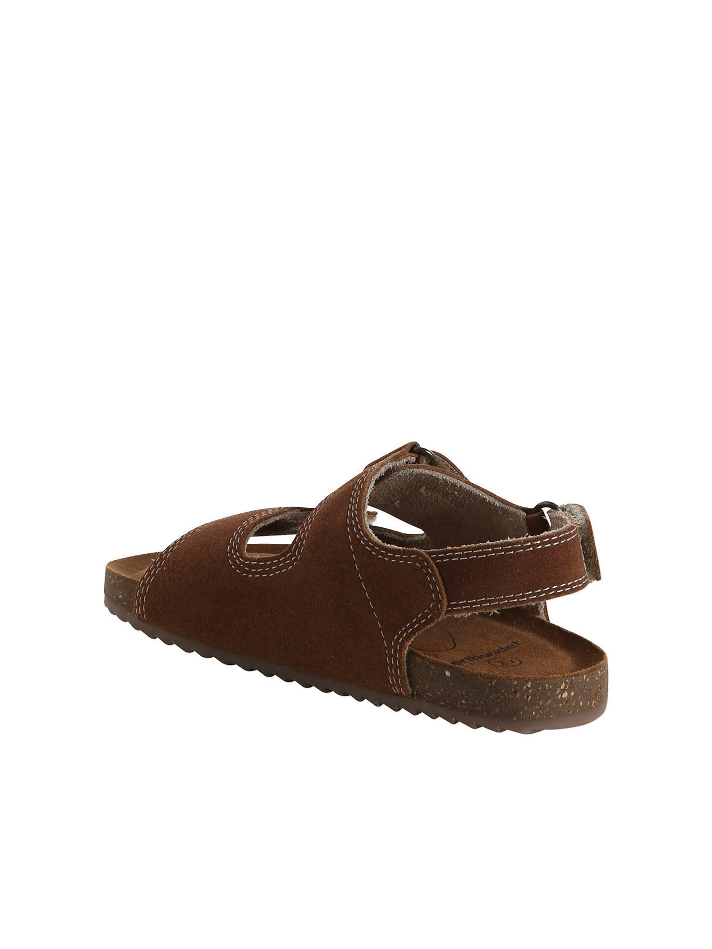 Vertbaudet Kinder Leder-Sandalen mit Klett und Anziehtrick camel