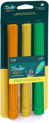 3Doodler START Mix 75-Pack Penn, Oransje/Gul/Grønn