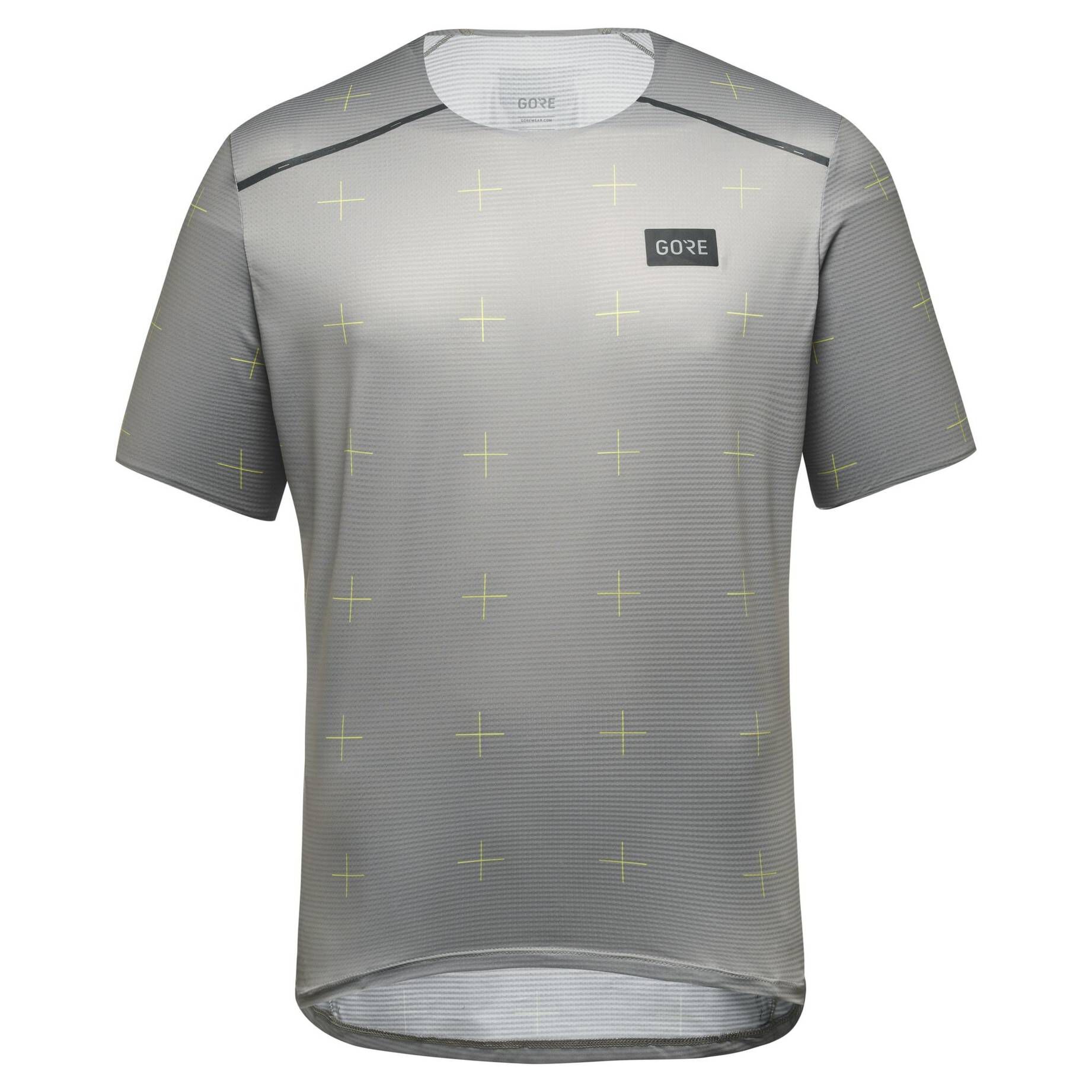 GOREWEAR| Herren Laufshirt CONTEST DAILY TEE grau/gelb