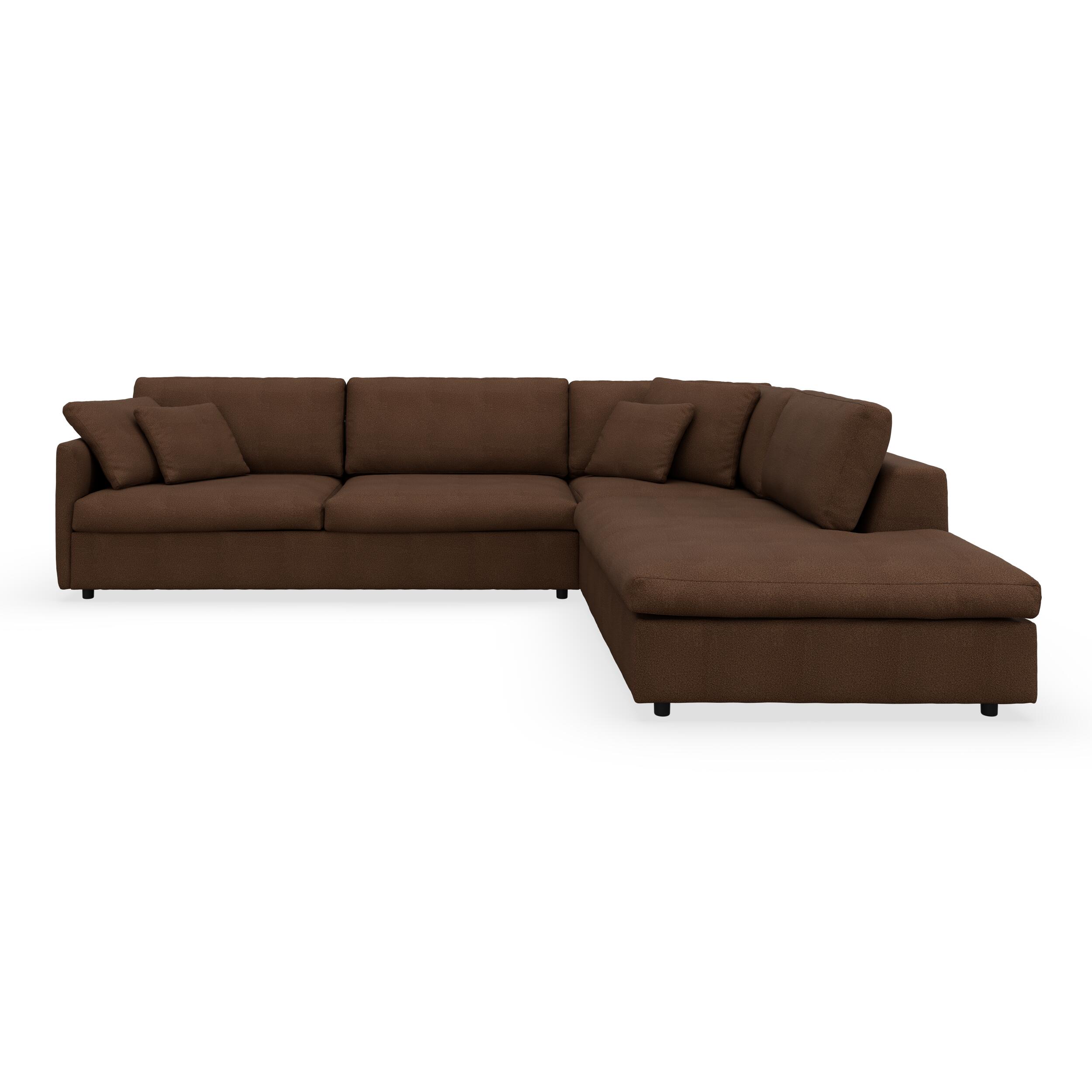 Angolo højrevendt sofa med pufafslutning