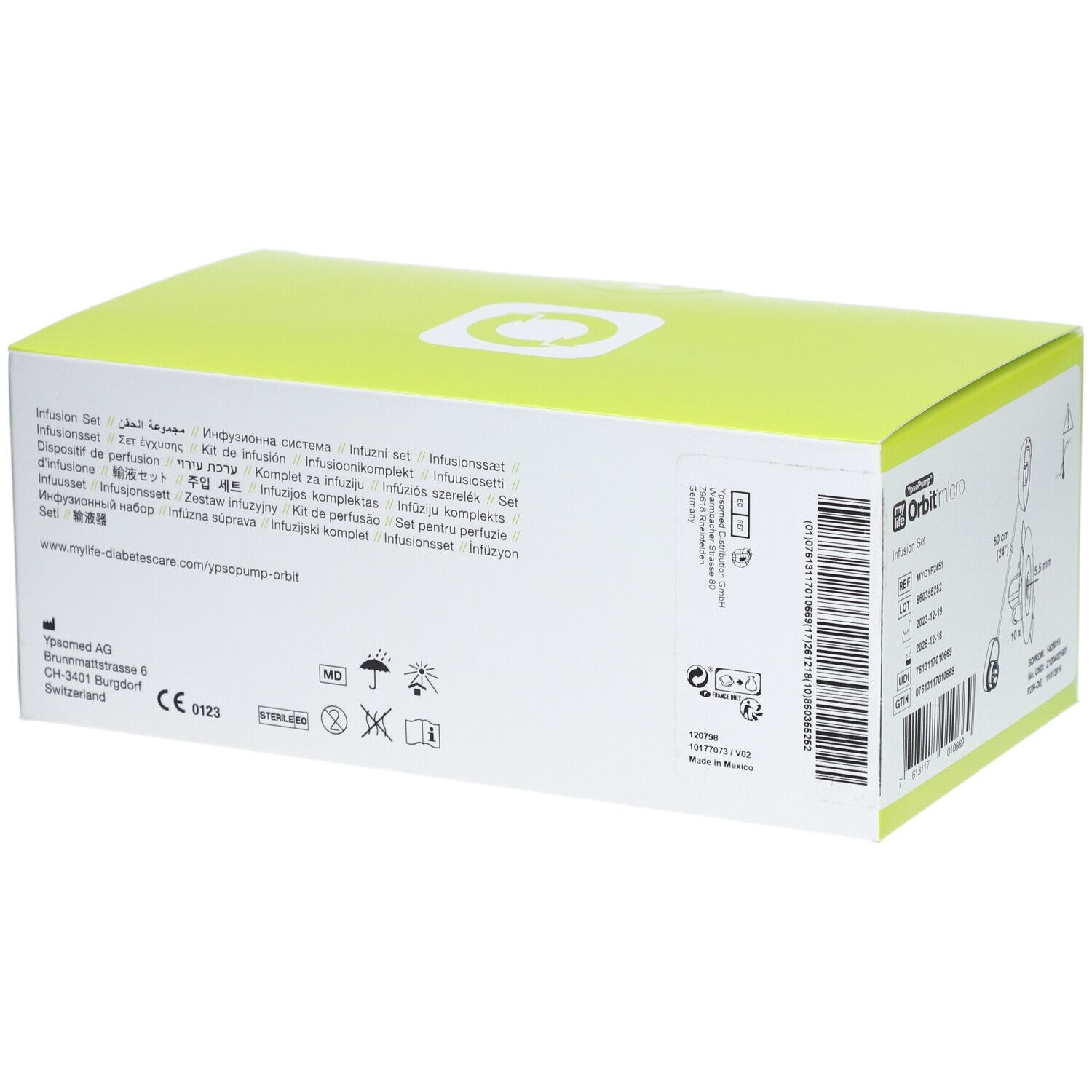 mylife™ YpsoPump® ® Orbit®micro 5,5 mm/60 cm (24”)